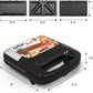Sunvivi 3 in 1 Electric Sandwich Maker: Panini Press Grill and Waffle Iron Set