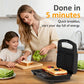 Sunvivi 3 in 1 Sandwich Maker Electric Waffle Maker with Removable Non-stick Plates 800W Panini Press Grill with Glass