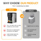 Sunvivi 3 in1 Water Dispenser with Ice Maker Ice Crushing & Ice Water Nugget Ice Maker Countertop 44lbs in24Hrs 12 Ice