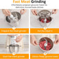 Sunvivi 4-IN-1 Food Processor: Electric Chopper for Meat Grinder Vegetable Chopper Juicer Garlic Peeler & Coffee