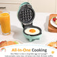 Sunvivi 4¡¯¡¯ Mini Waffle Maker: 6 in 1 Waffle Iron with 6PC Nonstick Removable Plates Set (Santa Claus Christmas Tree