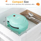 Sunvivi 4¡¯¡¯ Mini Waffle Maker: 6 in 1 Waffle Iron with 6PC Nonstick Removable Plates Set (Santa Claus Christmas Tree