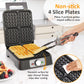 Sunvivi 4 Slices Waffle Maker: Electric Waffle Iron with Adjustable Temperature Control Nonstick Waffle Machine