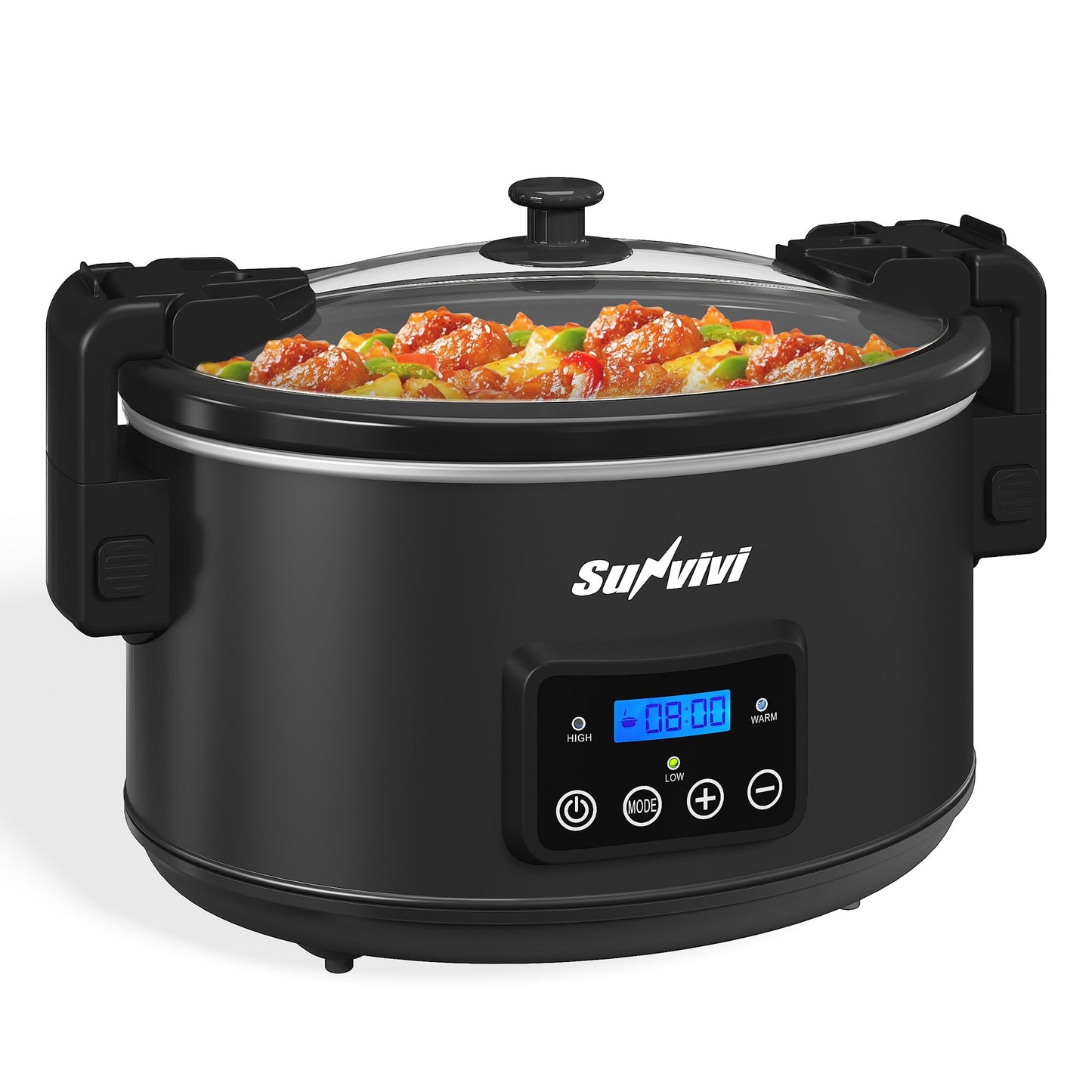 Sunvivi 8.5 Quart Programmable Slow Cooker - Black