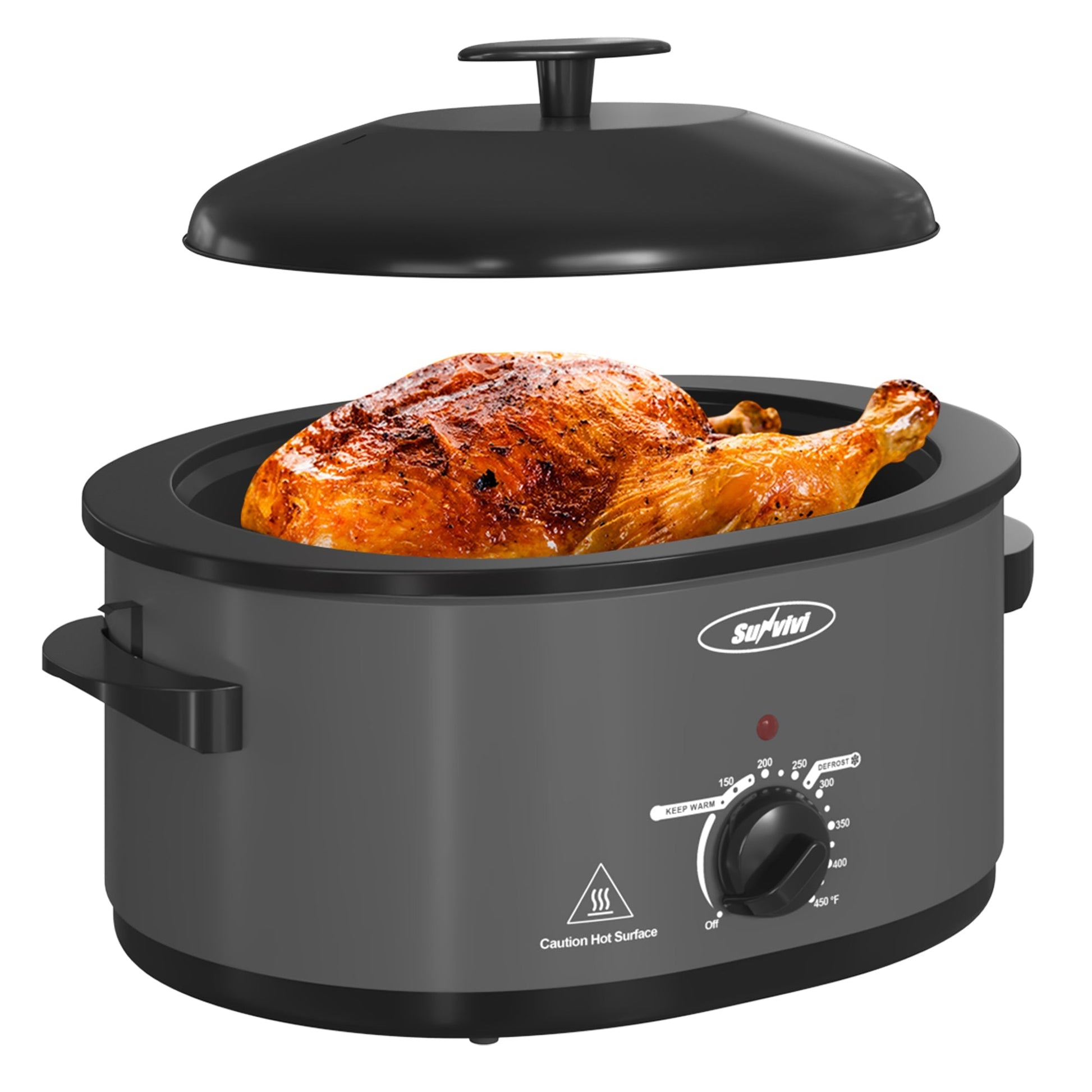 Sunvivi 8 QT Roaster Oven with Self-Basting Lid