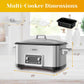Sunvivi 8 Quart Slow Cooker Roaster Oven 12 in 1 Programmable Multi-Cooker Food Warmer