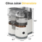 Sunvivi Dual-Head Electric Citrus Juicer Plug-inModel Juicer Machine with Cleaning Brush Portable Lemon Squeezer
