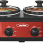 Sunvivi Dual Pot Slow Cooker 2*1.25 QT - Red
