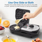 Sunvivi Dual Waffle Maker: Heart Waffle & Classic Waffle Iron with 2 Adjustable Temp Knobs