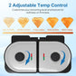 Sunvivi Dual Waffle Maker: Heart Waffle & Classic Waffle Iron with 2 Adjustable Temp Knobs