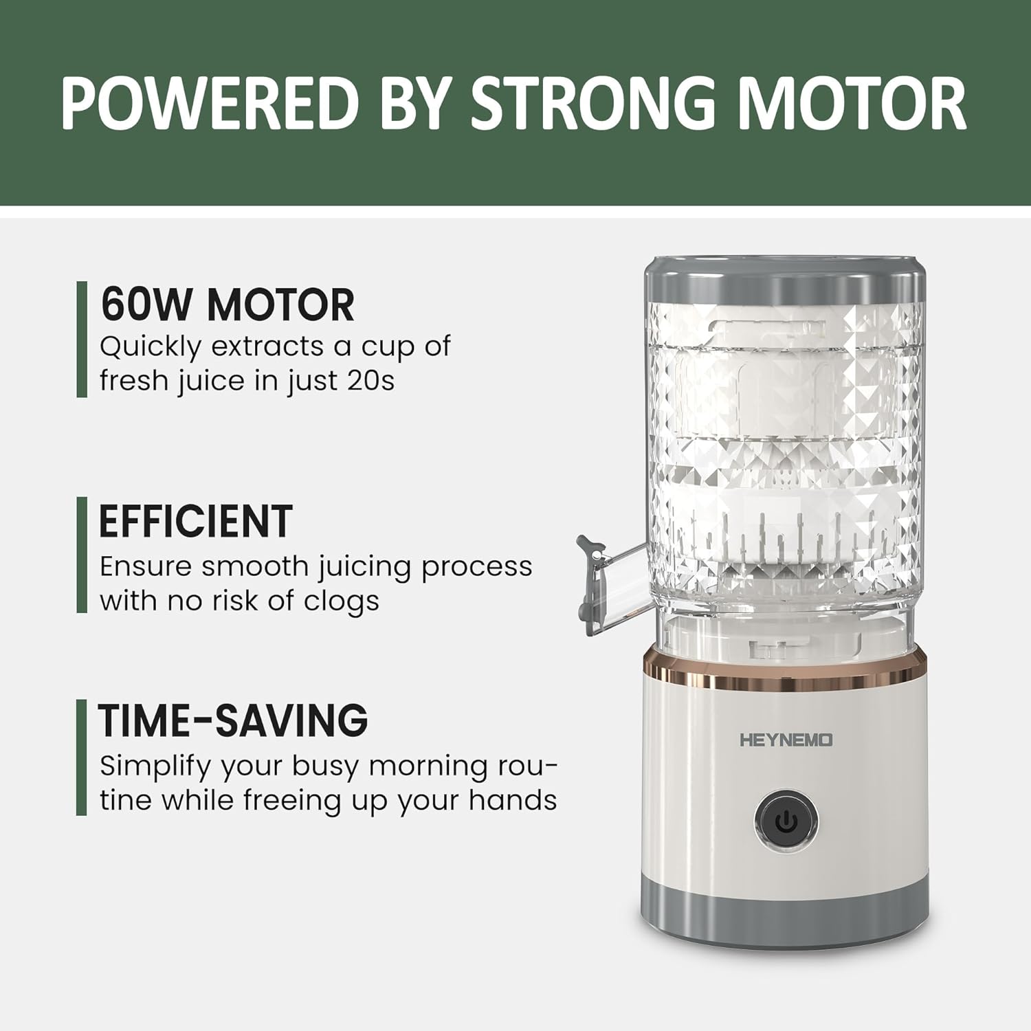 Sunvivi Electric Citrus Juicer Machines Rechargeable Lemon Juicer Squeezer with USB Cable