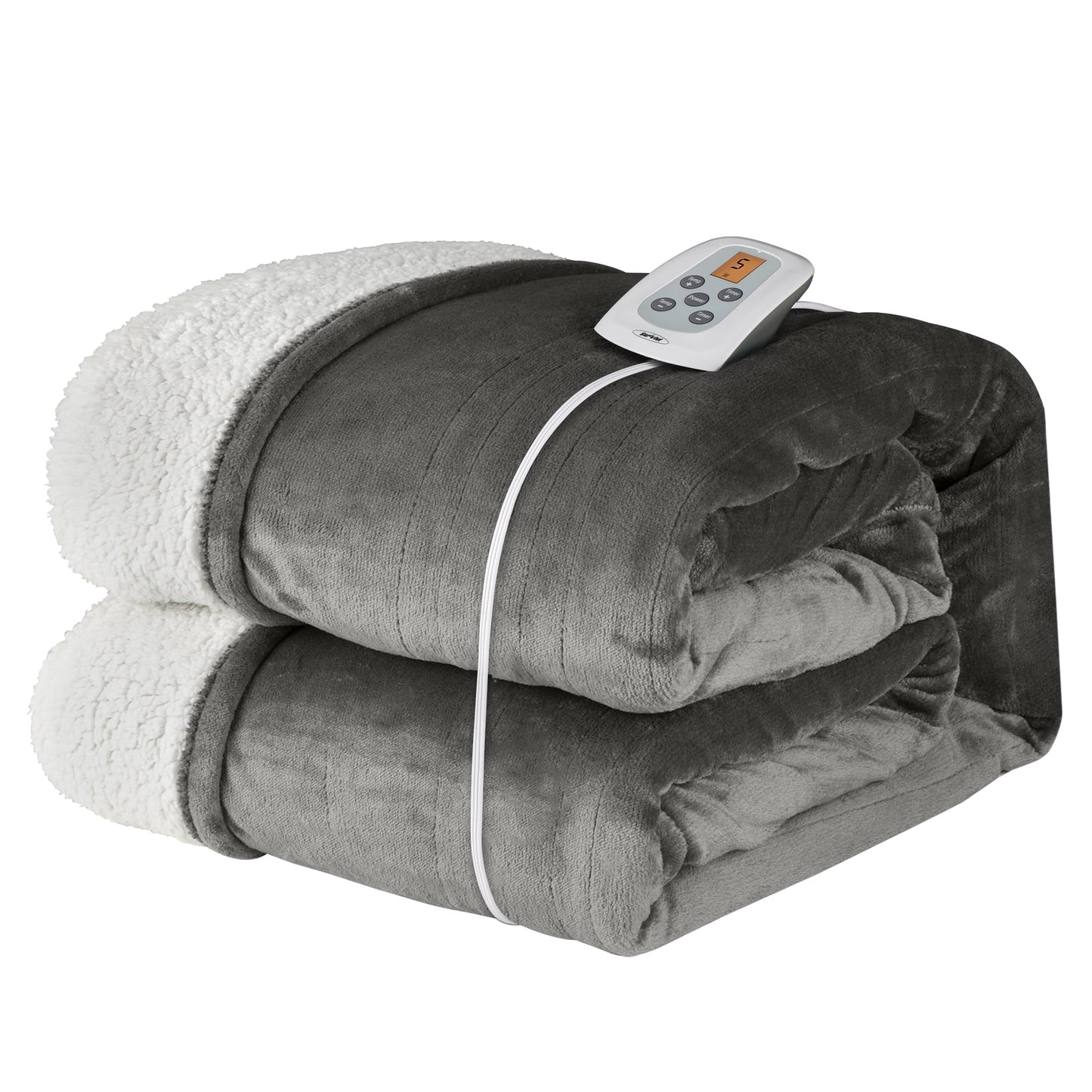 SUNVIVI Electric Heated Blanket 84¡¯¡¯ x 62¡¯¡¯ Twin Size Electric Blanket with 10 Heating Levels - Electric Blankets