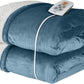 SUNVIVI Electric Heated Blanket 84¡¯¡¯ x 62¡¯¡¯ Twin Size Electric Blanket with 10 Heating Levels - Blue - Electric Blankets