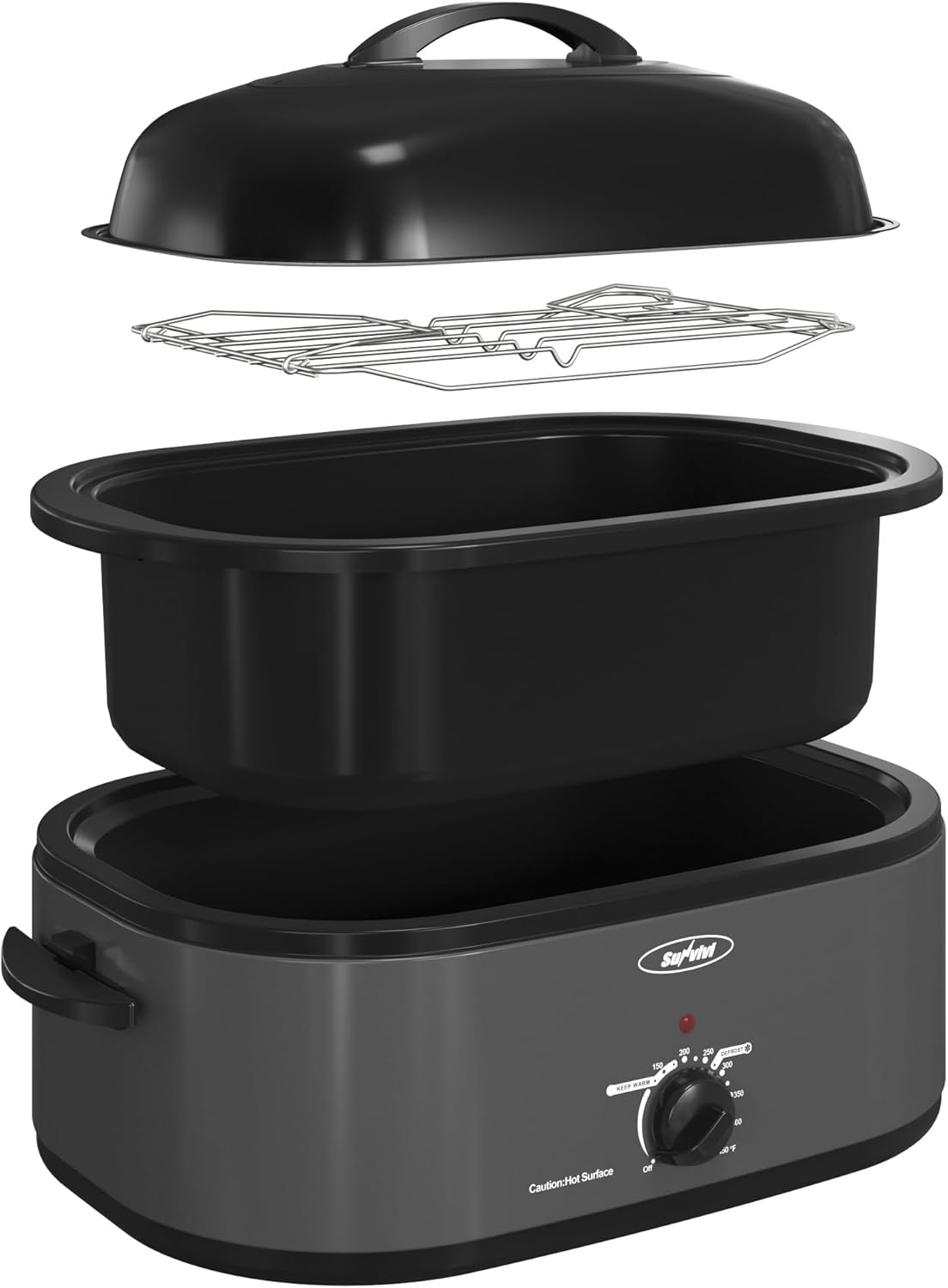 Sunvivi Electric Roaster Turkey Roaster Oven 18-28QT - 20 QT / Grey