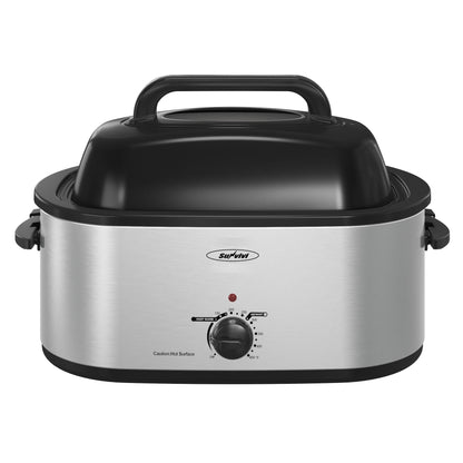 Sunvivi Electric Roaster Turkey Roaster Oven 18-28QT - 26 QT / Silver