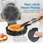 Sunvivi Heart Waffle Maker: 5 Heart Shaped Waffle Iron