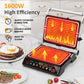 Sunvivi Indoor Grill & Griddle with Preset Menu 1600W Electric Panini Press Sandwich Maker Removable Nonstick Plates