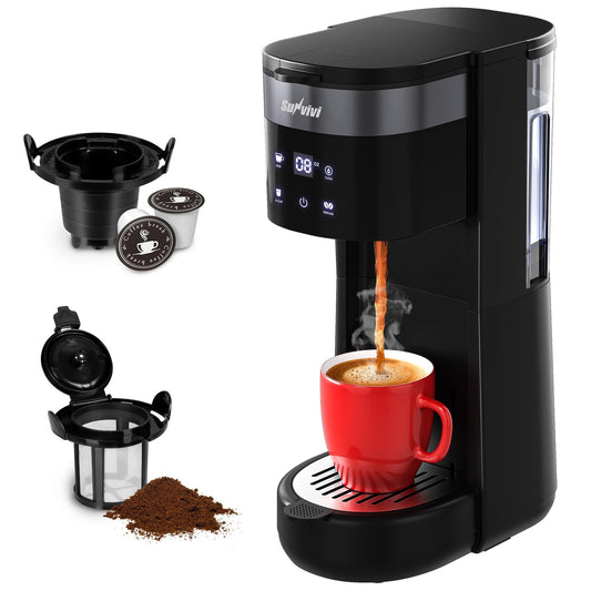Sunvivi Single Serve Coffee Maker 30oz Removable Water Reservoir Black - Single-Serve Brewers
