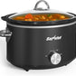 Sunvivi Small Slow Cooker 4QT Mini Food Warmer with 3 Heating Settings Removable Ceramic Pot Dishwasher Safe Glass Lid