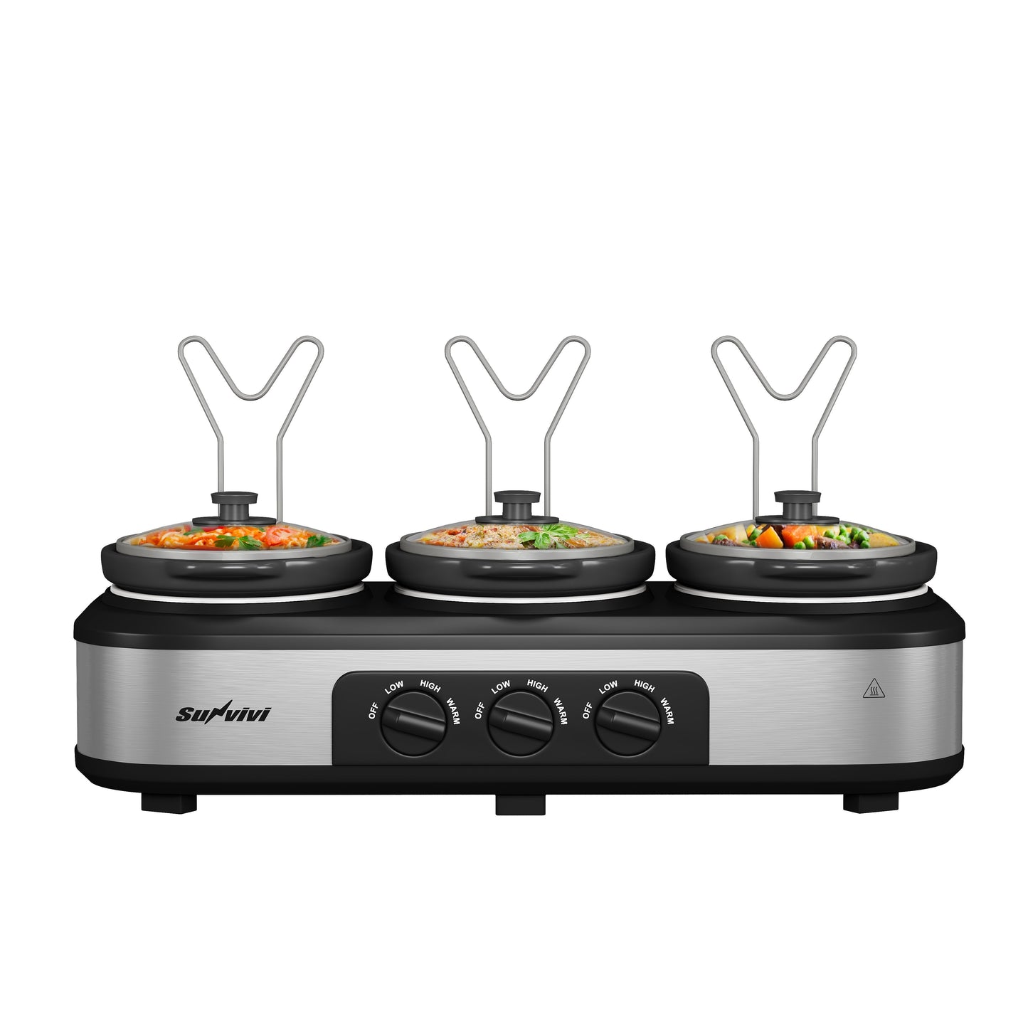 Sunvivi Triple Slow Cooker Buffet Server 3*1.5QT