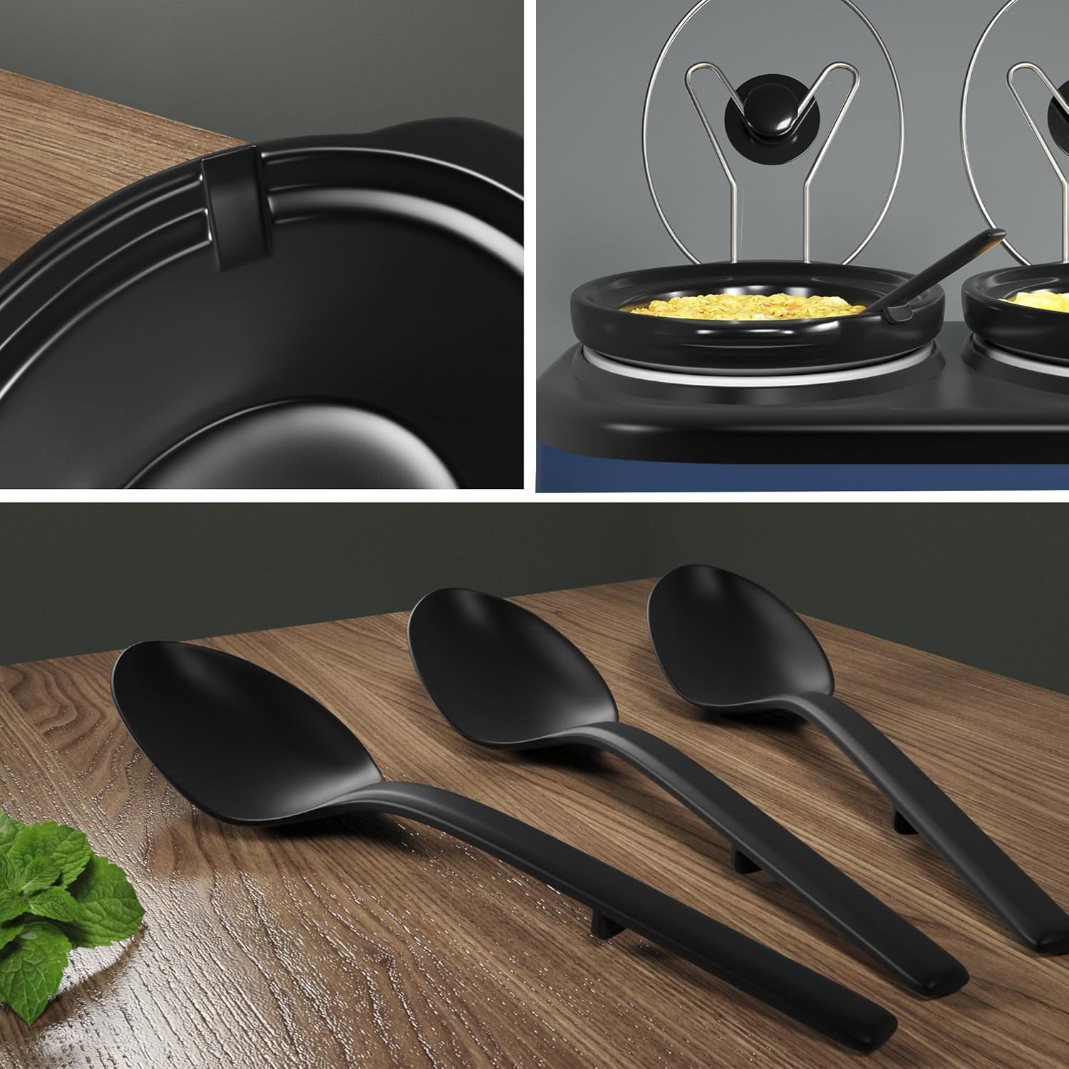 Sunvivi Triple Slow Cooker Buffet Servers and Warmer 3*2.5 Quarts