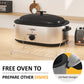 Sunvivi Turkey Roaster with 3 Separate Buffet Server Trays (18-20QT)