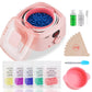Sunvivi Waxing Kit Digital Wax Warmer for Hair Removal with 5 Packs Hard Wax Beads Wax Melt Warmer Kit - Pink