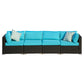 Loveseat Set 4 Pieces All Weather, Turquoise Cushions - Sunvivi