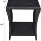 Black Square Side Conversation Table - Sunvivi