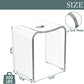 Acrylic Shower Bench Stool, Clear Bath Chair Seat, Perfect for Shower Steam and Sauna, Rounded Edge and Sleek Designed, Weight Capacity 300Lbs