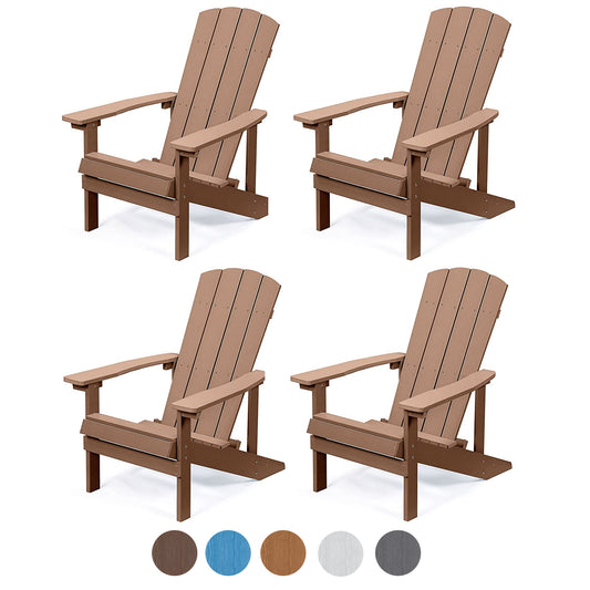 Adirondack Chairs Set of 4, Non-Fade&Maintenance-Free