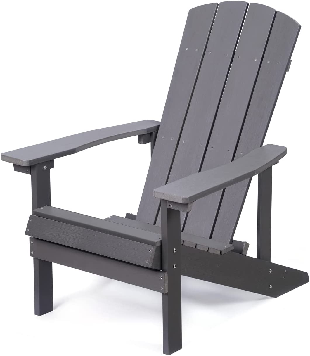 Plastic Adirondack Chair, Weather Resistant Patio Chairs, Outdoor Deck Fire Pit Chairs