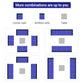 9 Piece Conversation Sofa Set, with Coffee Table, Navy Blue Cushions - Sunvivi