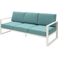 3-Seat Aluminum Patio Furniture Sofa, All-Weather Modern Metal Outdoor Couch