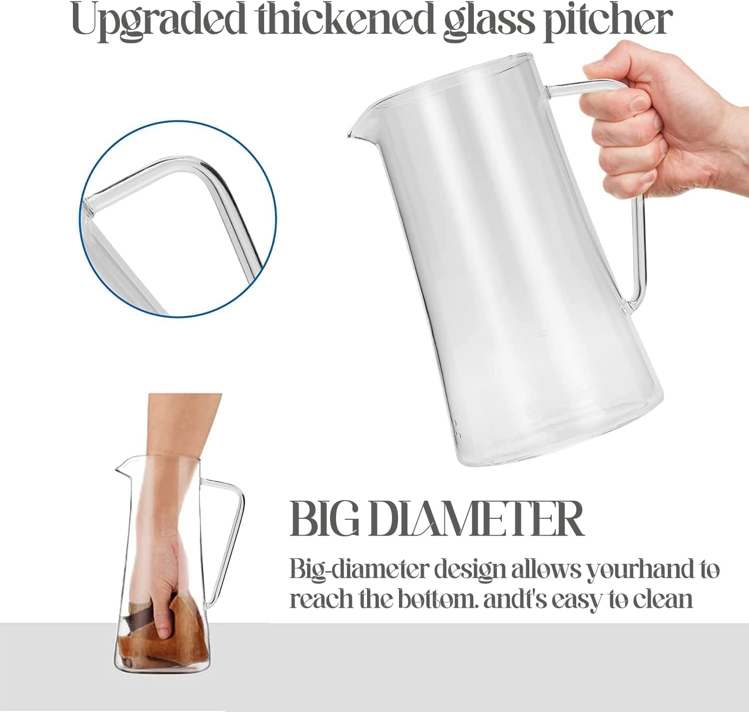 Water Pitcher Juice Pitcher Thickened Tea Infuser Pitcher Ice Tea Pitcher 