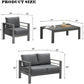 Aluminum Patio Furniture Set 4 Pieces