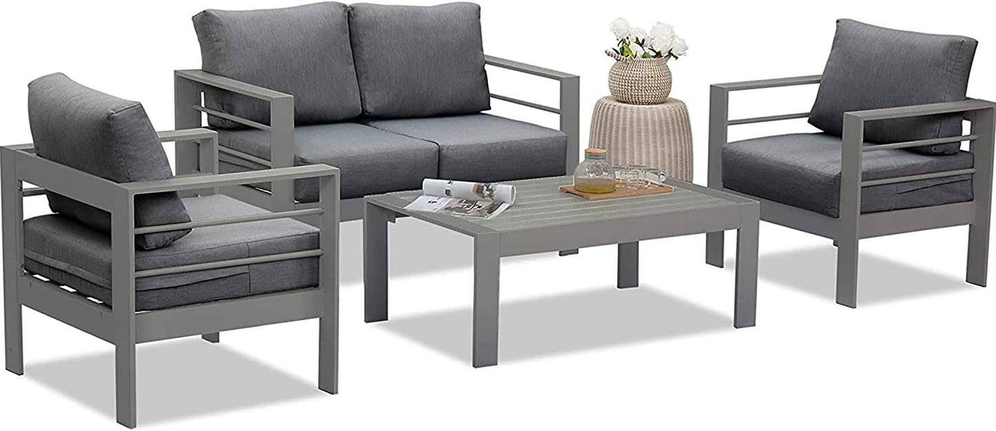 Aluminum Patio Furniture Set 4 Pieces