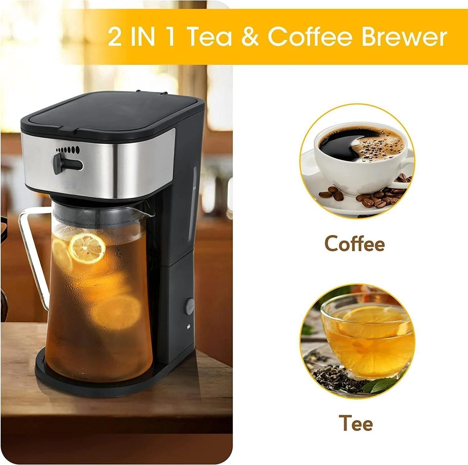 12 Cup Coffee Maker with Swing Out Basket, Programmable Coffee Maker M –  Heynemo