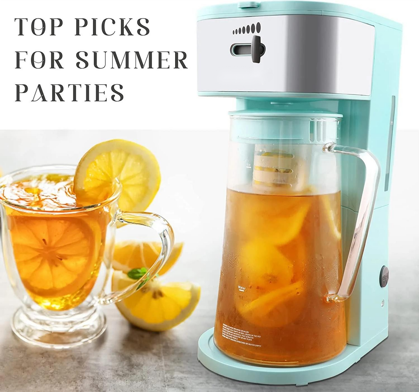 Iced Tea Maker with Upgrade 3 Quart Infusion Glass Pitcher,Ice Tea Mak –  Heynemo