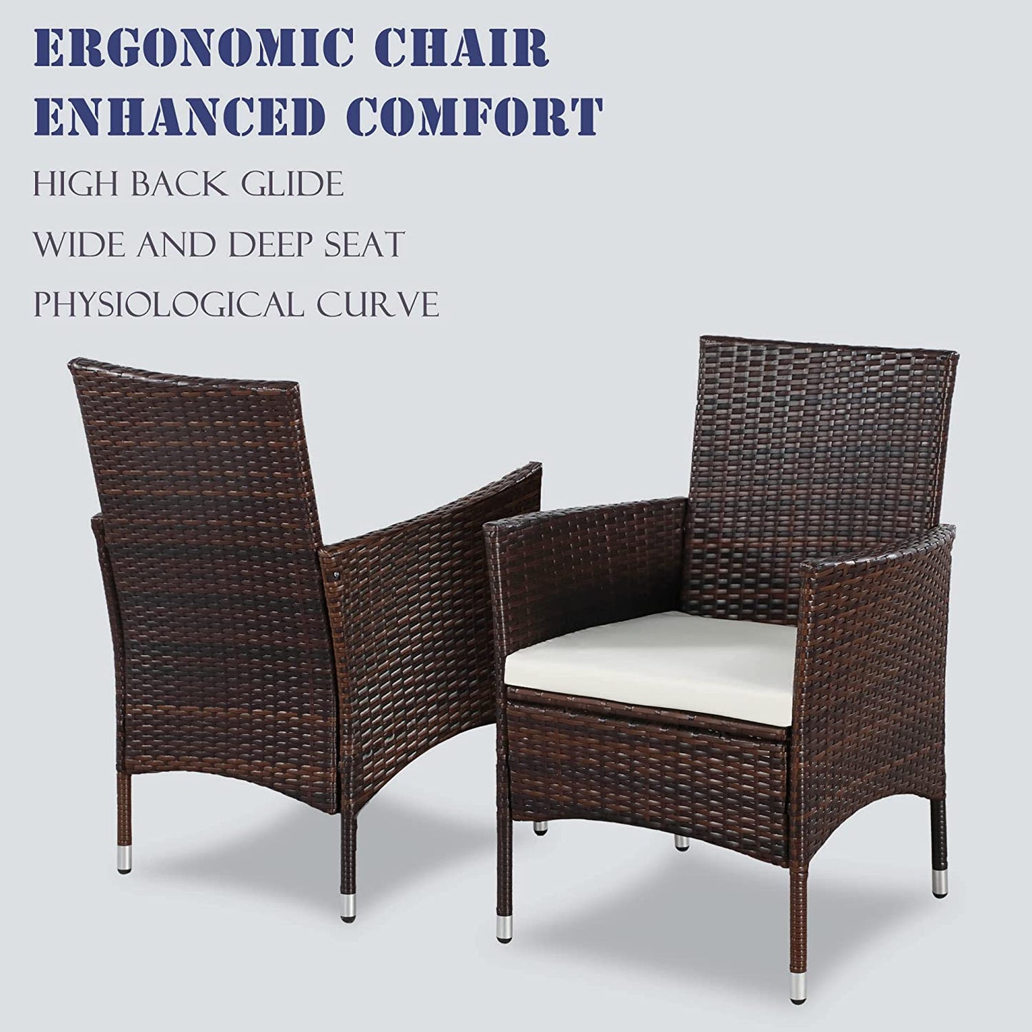 5-Piece Wicker Patio Dining Table and Chair Set