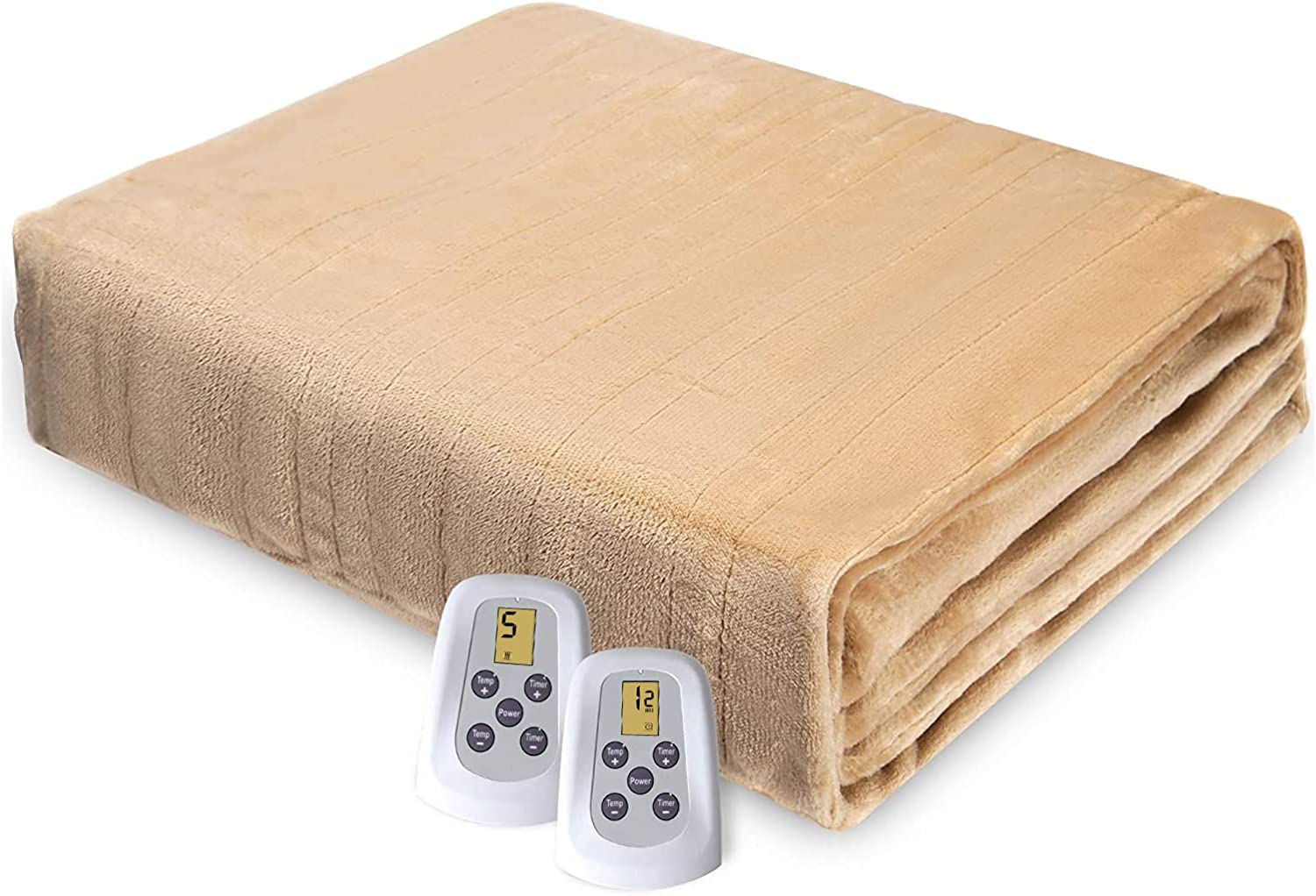 King size heated blanket dual online control