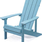 Plastic Adirondack Chair, Weather Resistant Patio Chairs, Outdoor Deck Fire Pit Chairs