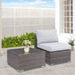 2PC Patio Furniture Sofas with Coffee Table