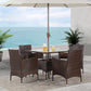 5-Piece Wicker Patio Dining Table and Chair Set