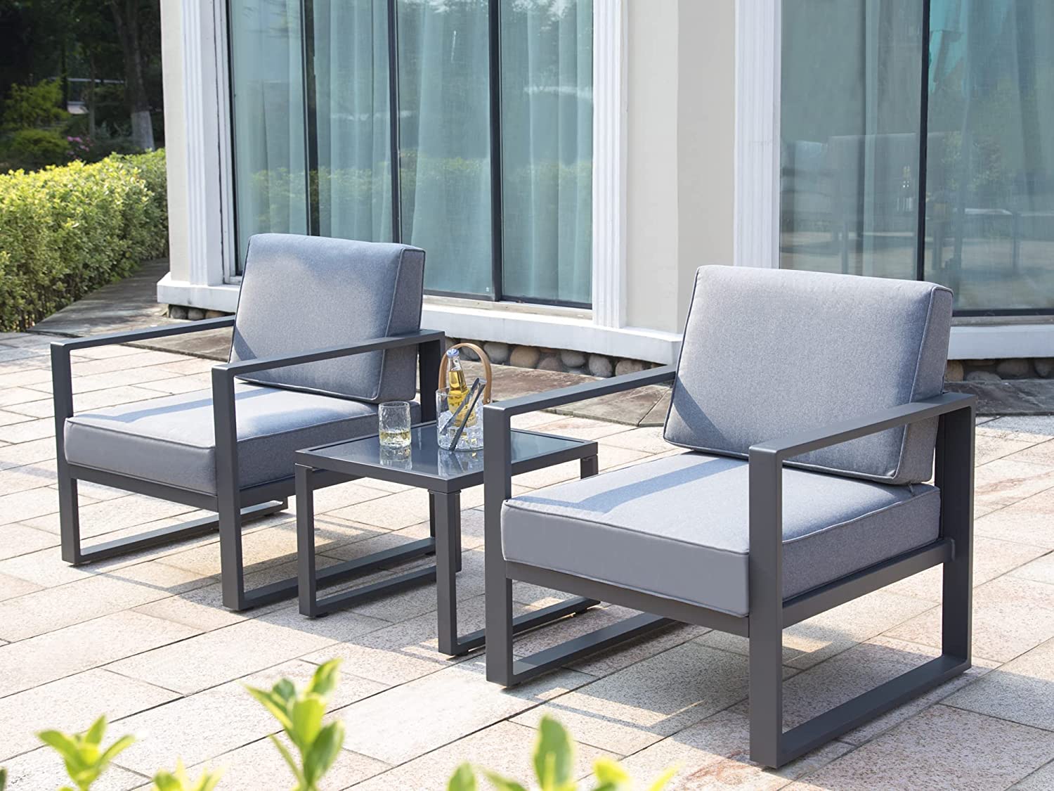 Modern metal on sale patio furniture