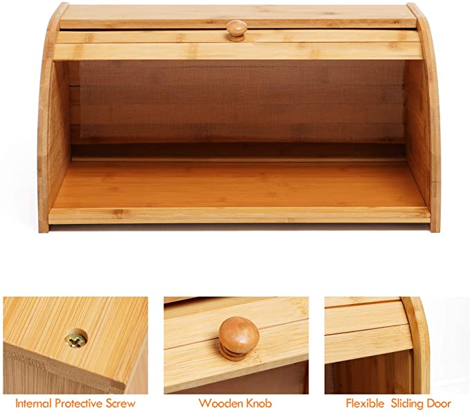 1 Layer Bamboo Bread Box - Sunvivi