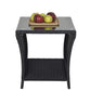 Black Square Side Conversation Table - Sunvivi