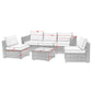 6 Piece Wicker Patio Furniture Sets with Cushion