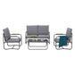 Patio Furniture Set 4-Piece Wide Seating Conversation Sofa Outdoor Sectional